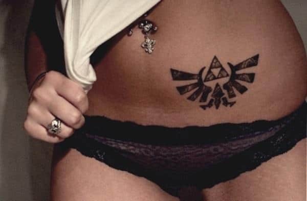 Zelda triforce tattoo design, idea 15