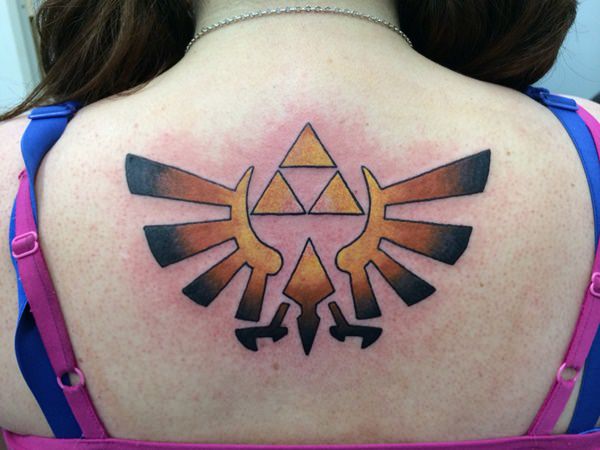 Zelda triforce tattoo design, idea 5