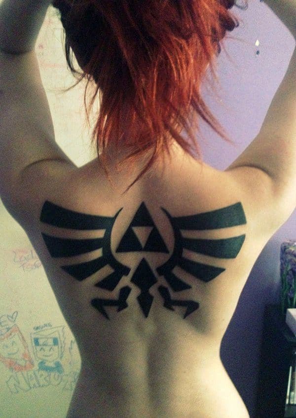 Zelda triforce tattoo design, idea 7