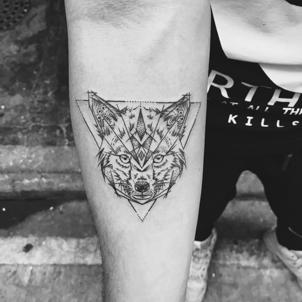 Fox tattoo design, idea 11
