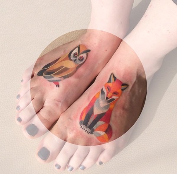 Fox tattoo design, idea 25