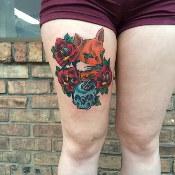 Fox tattoo design, idea 28