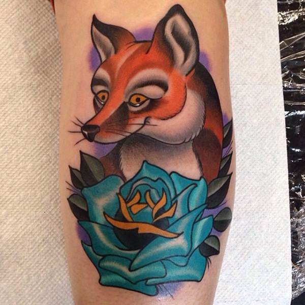Fox tattoo design, idea 29