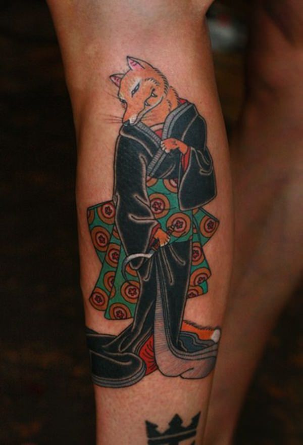 Fox tattoo design, idea 37