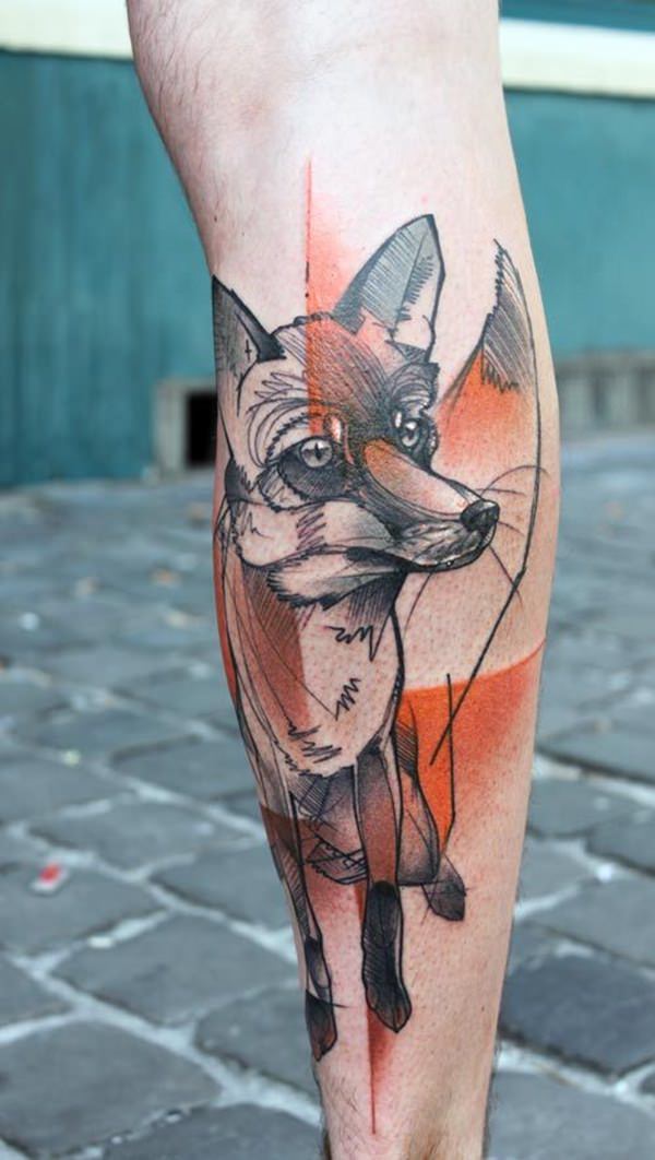 Fox tattoo design, idea 40