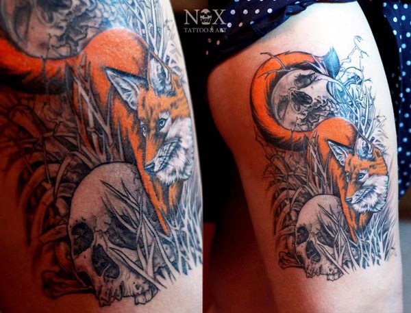Fox tattoo design, idea 41