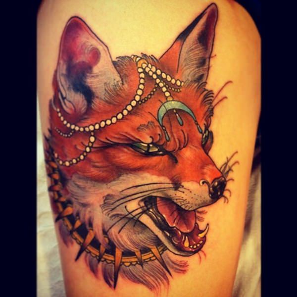 Fox tattoo design, idea 44