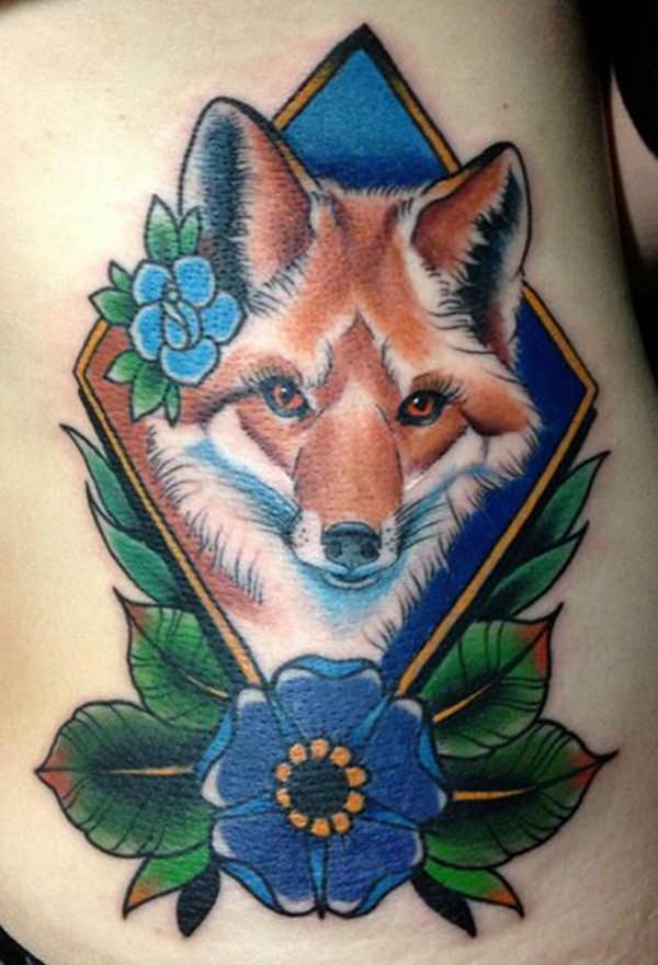Fox tattoo design, idea 13