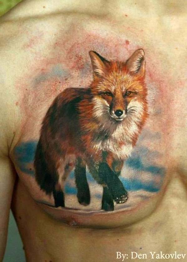 Fox tattoo design, idea 46