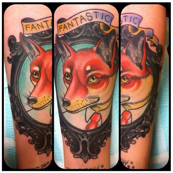 Fox tattoo design, idea 47