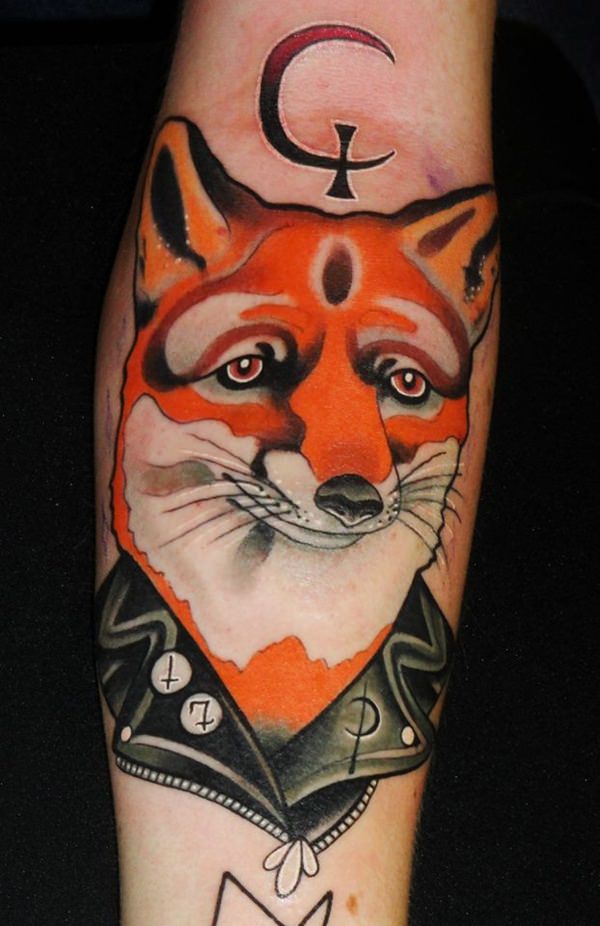 Fox tattoo design, idea 48