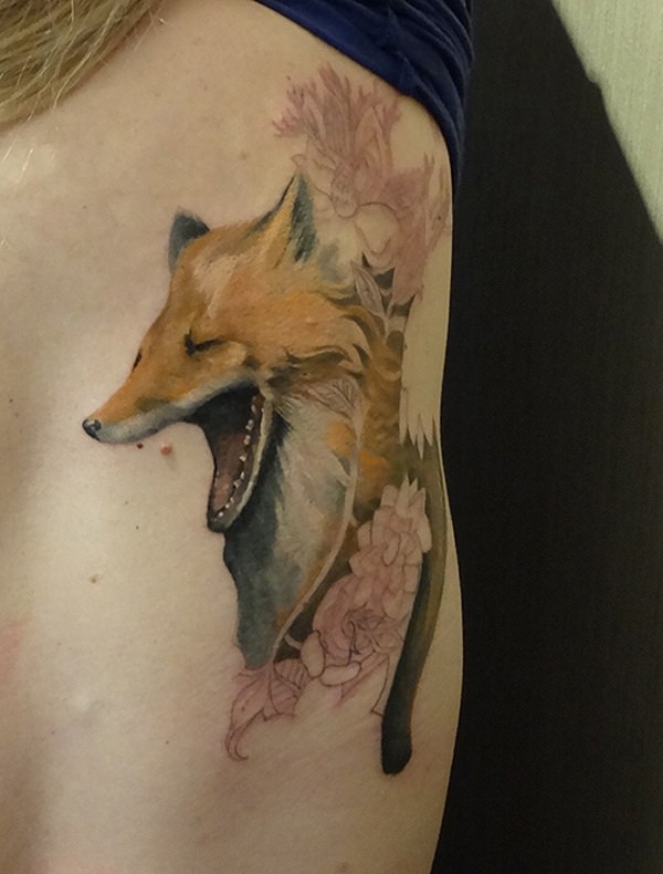 Fox tattoo design, idea 1