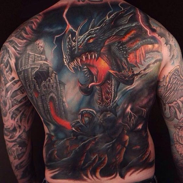 Dragon tattoo design, idea 3