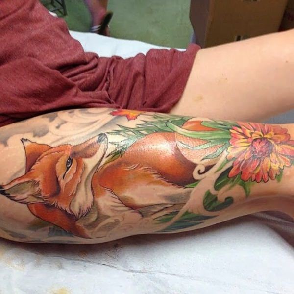 Fox tattoo design, idea 4
