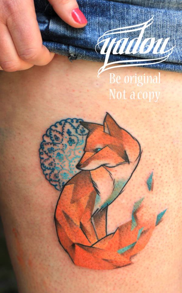 Fox tattoo design, idea 5