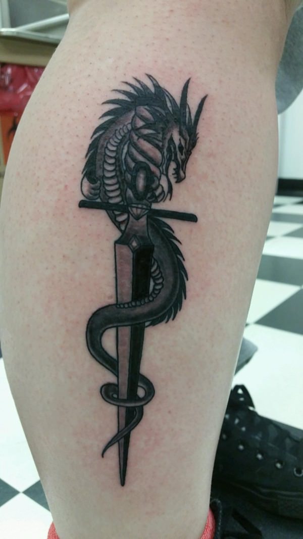 Dragon tattoo design, idea 8
