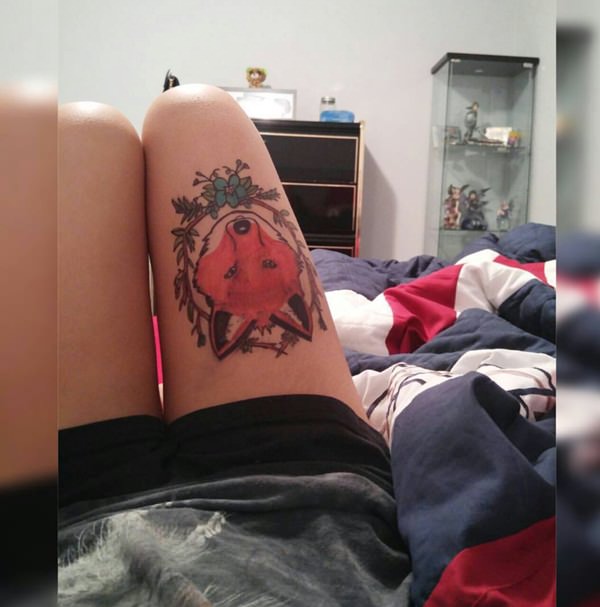 Fox tattoo design, idea 8