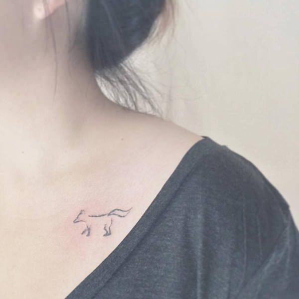 Fox tattoo design, idea 9