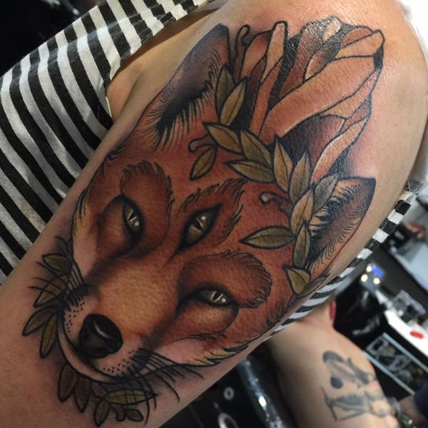 Fox tattoo design, idea 17