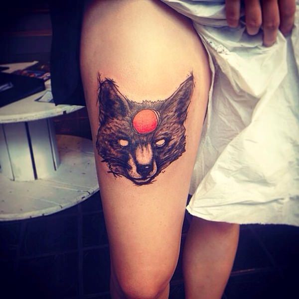 Fox tattoo design, idea 18
