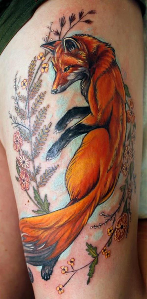 Fox tattoo design, idea 21