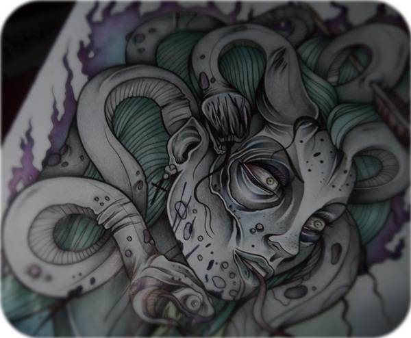 Medusa tattoos design, idea 29