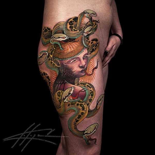 Medusa tattoos design, idea 4