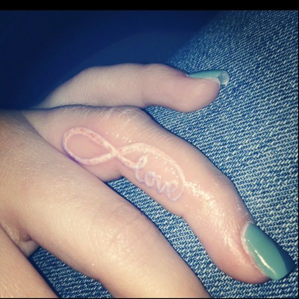 White ink tattoos design, idea 31