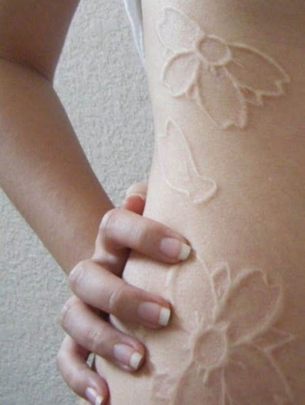 White ink tattoos design, idea 27