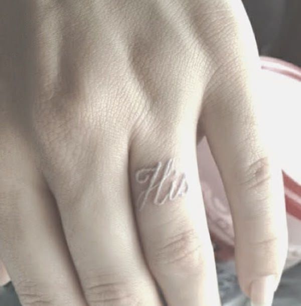 White ink tattoos design, idea 30