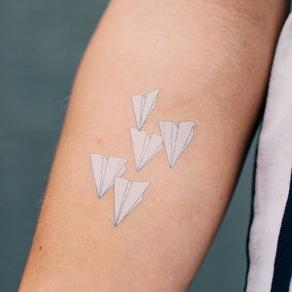 White ink tattoos design, idea 42