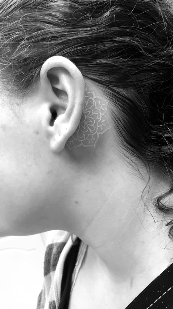 White ink tattoos design, idea 45