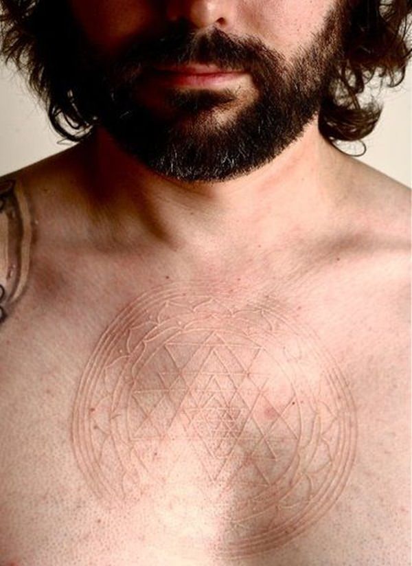 White ink tattoos design, idea 32