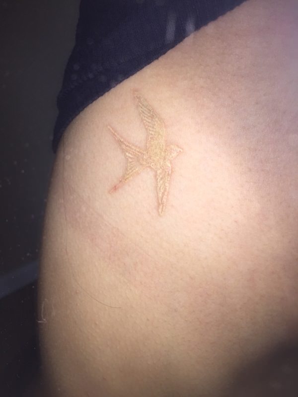 White ink tattoos design, idea 52