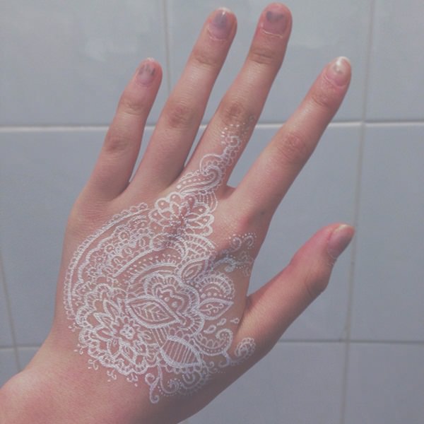 White ink tattoos design, idea 53