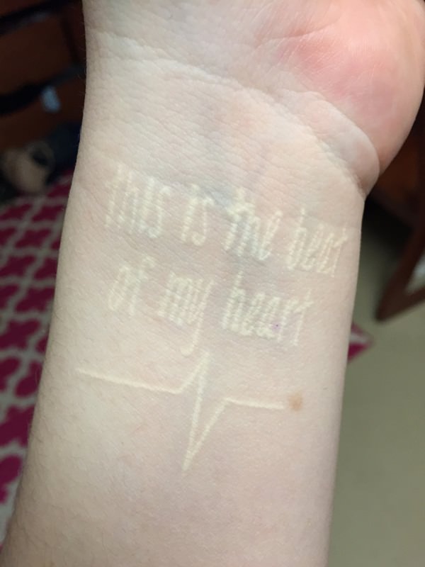 White ink tattoos design, idea 54