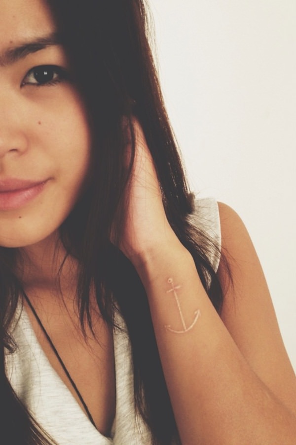 White ink tattoos design, idea 65