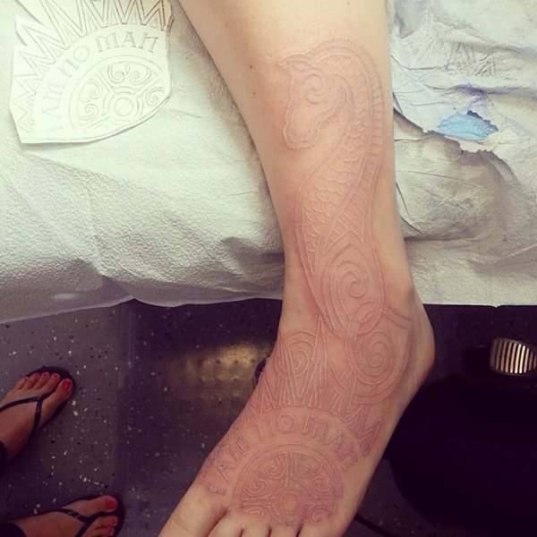 White ink tattoos design, idea 67