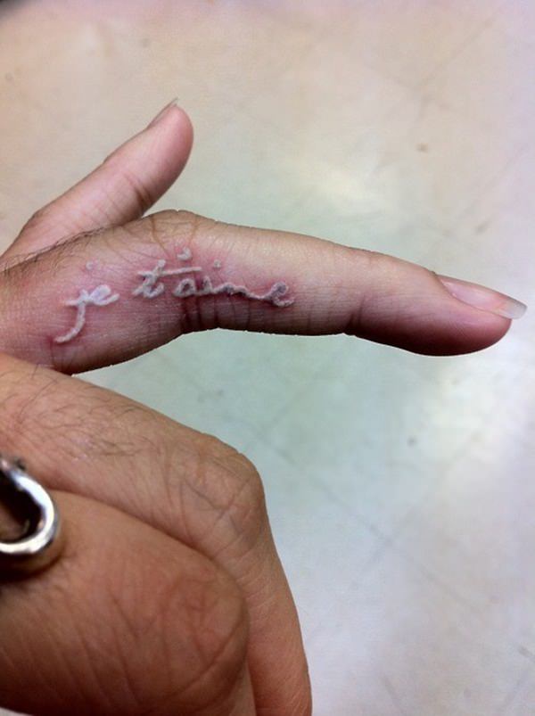 White ink tattoos design, idea 71