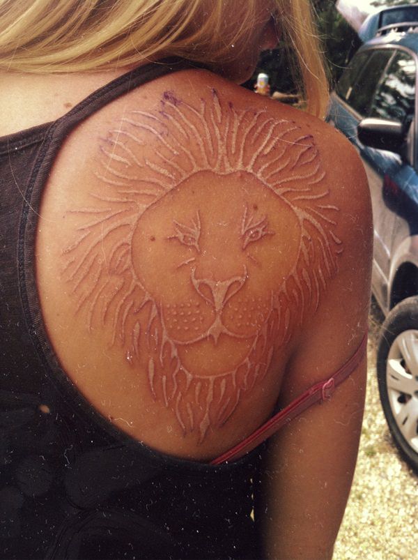 White ink tattoos design, idea 17