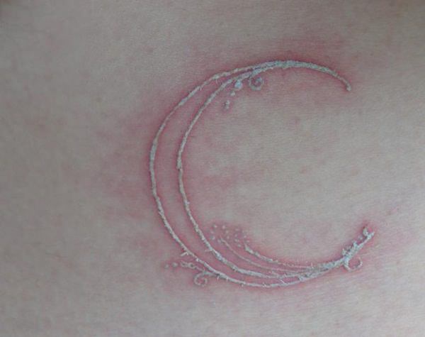White ink tattoos design, idea 21