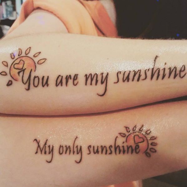 Mother daughter tattoos design, idea 41