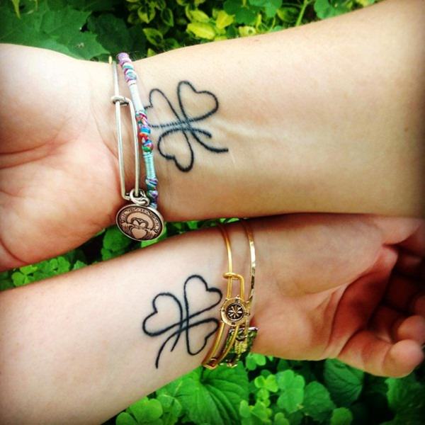 Mother daughter tattoos design, idea 3