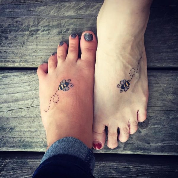 Mother daughter tattoos design, idea 6