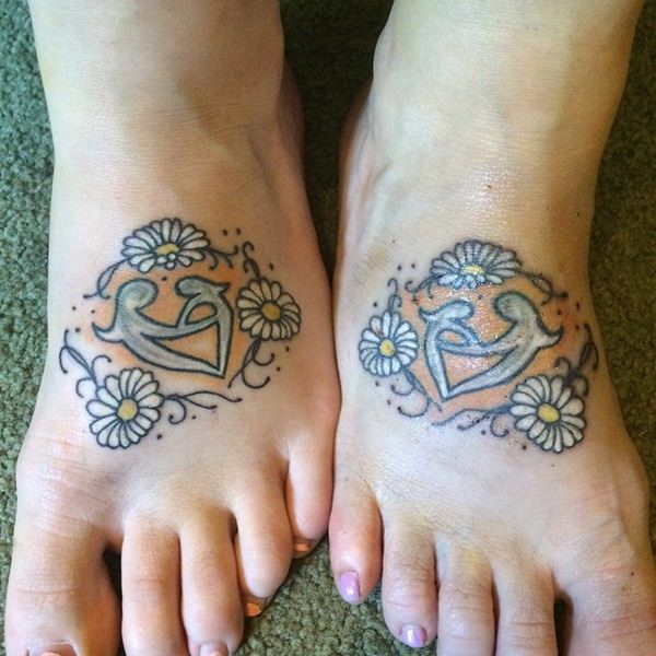 Mother daughter tattoos design, idea 9