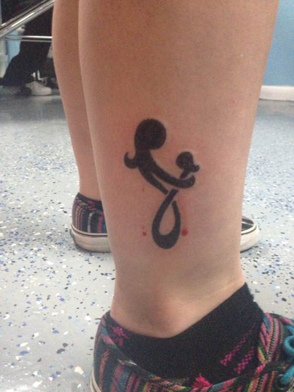 Mother daughter tattoos design, idea 32