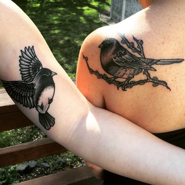 Mother daughter tattoos design, idea 10