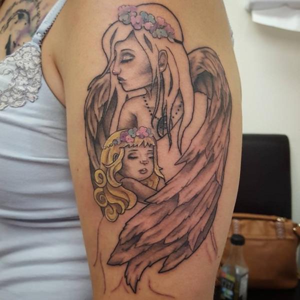 Mother daughter tattoos design, idea 11