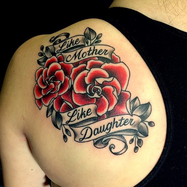 Mother daughter tattoos design, idea 13