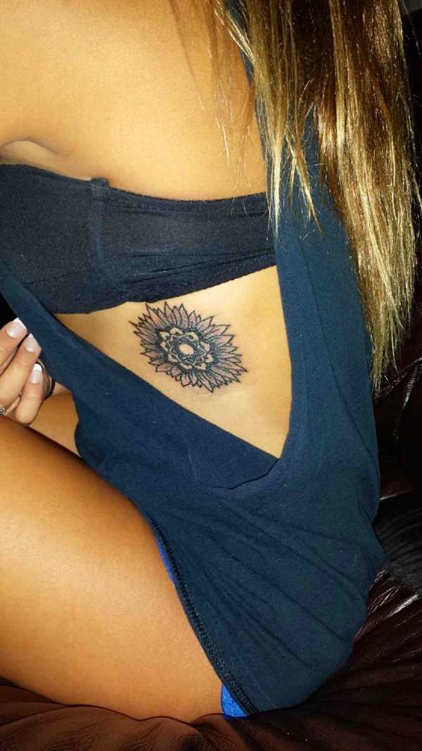 Sunflower tattoo design, idea 29